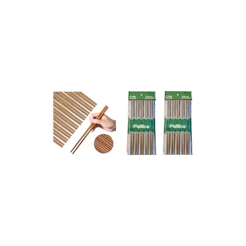60 Pares Palillos Chinos De Bambu Reutilizables Para Sushi