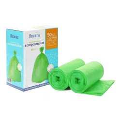 Bolsas De Basura Compostables Basuritas, 91x136cm, 50 Bolsas Color Verde