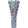 Popotes Biodegradables De Papel De Colores Rayas Fiesta