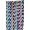 Popotes Biodegradables De Papel De Colores Rayas Fiesta