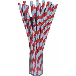 Popotes Biodegradables De Papel De Colores Rayas Fiesta