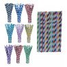 Popotes Biodegradables De Papel De Colores Rayas Fiesta