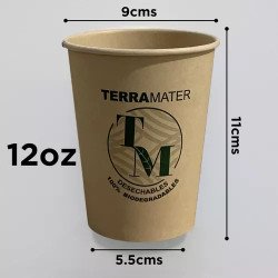 Paquete Con 100 Vaso De Bambú 12oz Desechable Biodegradable