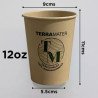 Paquete Con 100 Vaso De Bambú 12oz Desechable Biodegradable