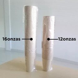 Paquete Con 100 Vaso De Bambú 12oz Desechable Biodegradable