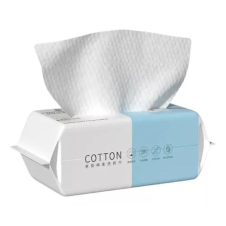 Toallitas Desechables 100% Algodón Para Limpieza Facial Spa Color Blanco Algodón Natural