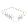 Charola Para Alimentos Desechable Bandeja Sellable 100 Pzas