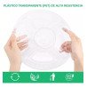 12pz Domo Botanero Charola Plato Desechable Transparente24cm