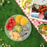 12pz Domo Botanero Charola Plato Desechable Transparente24cm