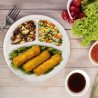 Berry Green 125 Platos Grandes Con Divisiones, 100% Compostables