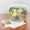 Charola Ensaladera Plastico Desechable 64 Onza Con Tapa-63pz