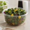 Charola Ensaladera Plastico Desechable 64 Onza Con Tapa-63pz