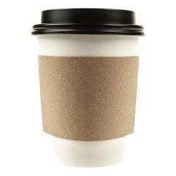 Vaso Tapa Café 12 Oz Desechable Bebida Caliente 50 Unidades Color Blanco