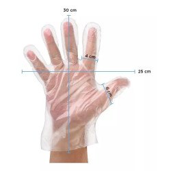 100 Guantes Desechables Degradables De Plástico Flexidur