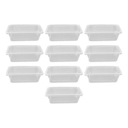 Fiambrera Desechable, 10 Unidades, Apta Para Microondas,