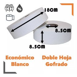 12 Rollos Papel Higiénico Institucional Jr. Hoja Doble Bio