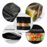 500 Bolsas Stand Up Pouch Kraft Negro Con Ventana Para 150gr