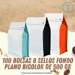 100 Bolsas Para Dulces Bolsas Para Café Con Válvula De 500gr