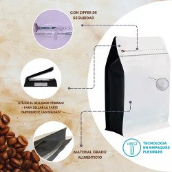 100 Bolsas Para Dulces Bolsas Para Café Con Válvula De 500gr