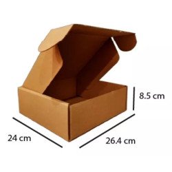 250 Cajas De 26.5x24x8.5 Cm Corrugado Para Envio O Alimentos