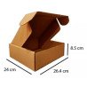 250 Cajas De 26.5x24x8.5 Cm Corrugado Para Envio O Alimentos