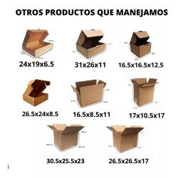 250 Cajas De 26.5x24x8.5 Cm Corrugado Para Envio O Alimentos