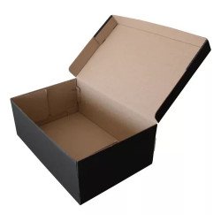 70 Cajas De Cartón Para Zapato De 31x18x11 Cm Color Negro