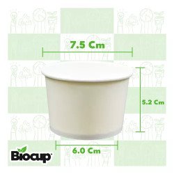 Caja Envase De Papel Biocup 1000 Piezas 4 Oz (sin Tapa)