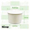 Caja Envase De Papel Biocup 1000 Piezas 4 Oz (sin Tapa)