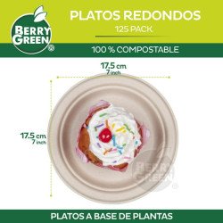 Plato redondo Biodegradable