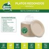 Plato redondo Biodegradable